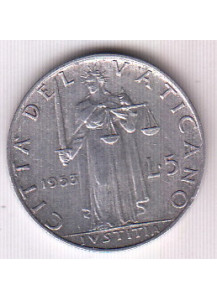 1953 5 Lire  Anno XV Pio XII